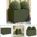 vidaXL Plantenbak 62x47x46 cm staal olijfgroen
