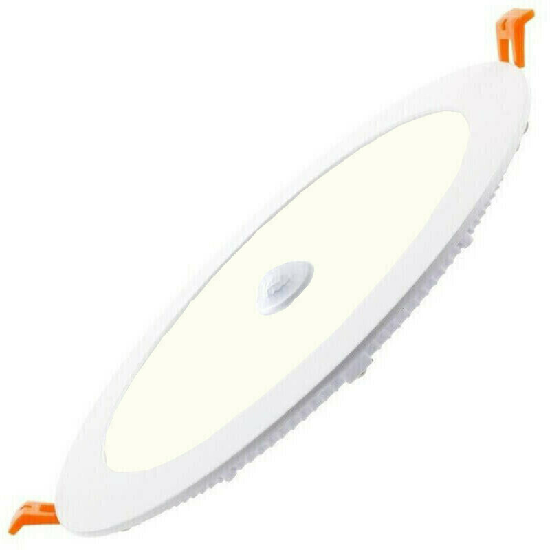 BES LED LED Downlight Slim - Facto Dury - PIR Bewegingssensor 360° + Dag en Nacht Sensor - 22W - Natuurlijk Wit 4000K - Inbouw - Rond - Mat Wit - OSRAM LEDs