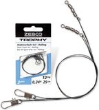Zebco Trophy Steel Trace 1x7 Rolling (2 pcs) - 25cm - 6 kilo