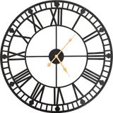 vidaXL Wandklok vintage-stijl met quartz-mechanisme XXL 60 cm metaal