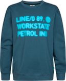 Petrol Industries Jongens Sweater met print Millbrook - Blauw - Maat 152