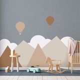 Ambiance Sticker Muurstickers voor kinderkamers - Decoratie voor babykamers - Gigantische muursticker voor kinderen, Scandinavische bergen, Malmö - 50x65cm