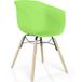 Iconik Interior stoel – Scandinavische stijl – poten van natuurlijk hout – polin pastelgroen