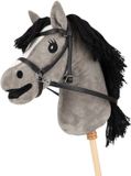 QHP Hobby Horse Bitloos Hoofdstel Zwart - One size