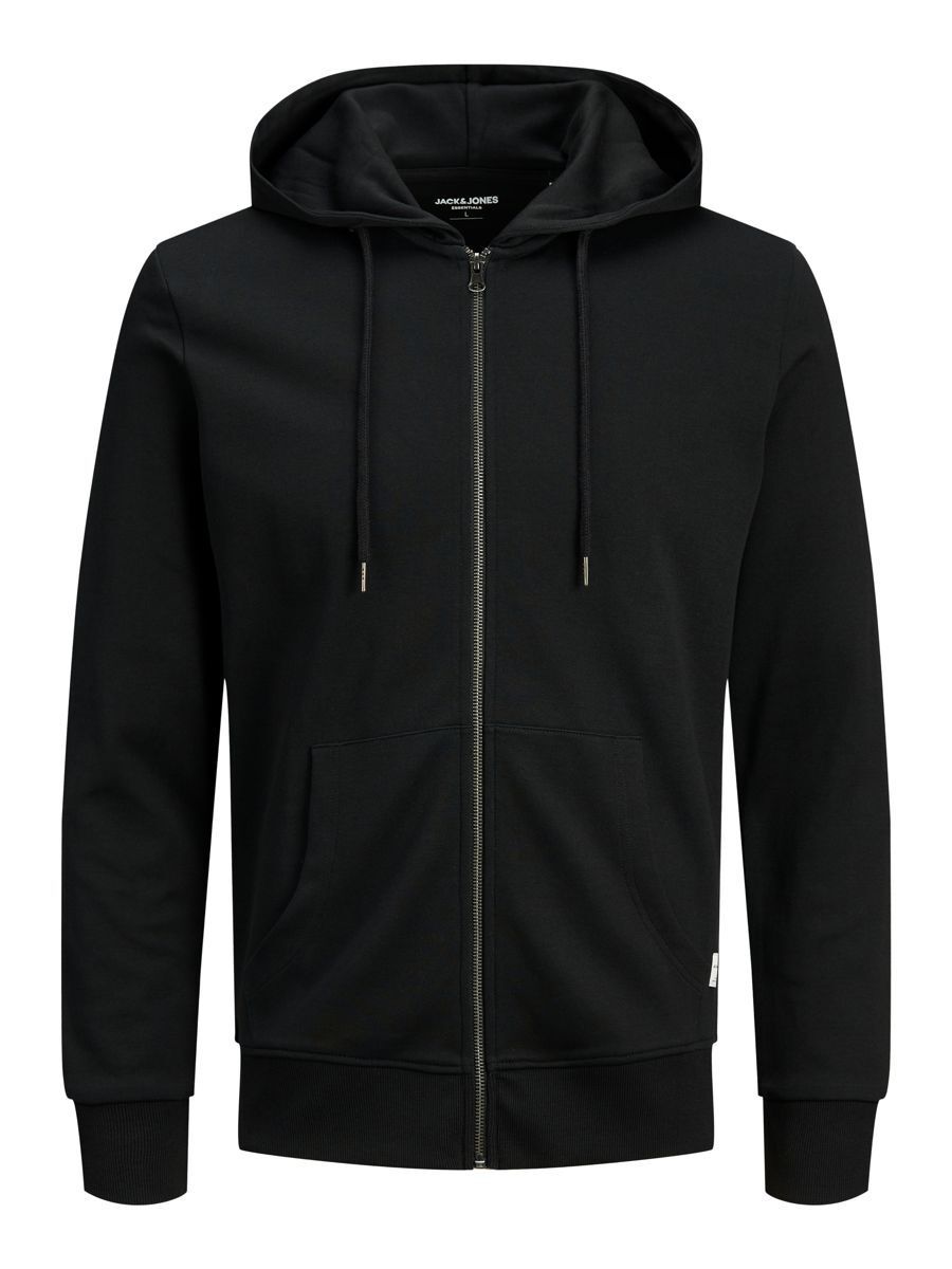 Jack & Jones JJEBASIC SWEAT ZIP HOOD NOOS Men's Sweatshirt - Black - Size S