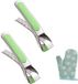 FNLJ Precision Components Ltd. Pince pour friteuse à air chaud et four avec manche en silicone - lot de 2 pièces avec gants de protection