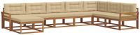 vidaXL - Acacia Hout - Hoek Loungeset - 8-Zits - Natuurlijk en Beige