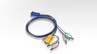 ATEN 2L-5305P KVM Cable - 5 m - 2xPS/2 - 2x3.5mm - Zwart