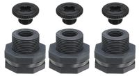 Merkloos Solidchoice - PVC Bulkhead Connector met Plug voor Water Tanks, Set van 3