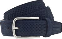 Vanzetti Leren Riem Leather Belt W105 Navy Donkerblauw