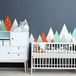 Muursticker Nika Muursticker Kinderen Decoratie Babykamer Reusachtige Bergen Scandinavië H60 x B 100 cm