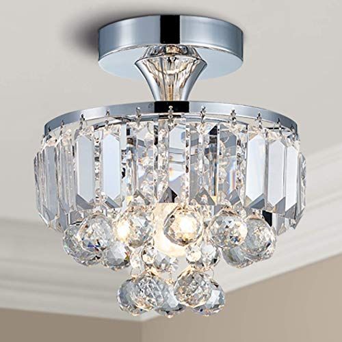 BESTIER Modern Chrome Crystal LED Chandelier - Eetkamer/Badkamer/Slaapkamer/Woonkamer
