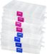 Goodivery Boîtes de rangement en plastique, 15 compartiments, transparent (8 pièces)