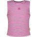 Vingino Girls Basic-crop Rib Top Stripe Top Aster Pink