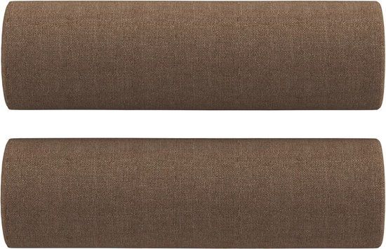vidaXL Sierkussens 2 stuks 15x50 cm Stof Bruin