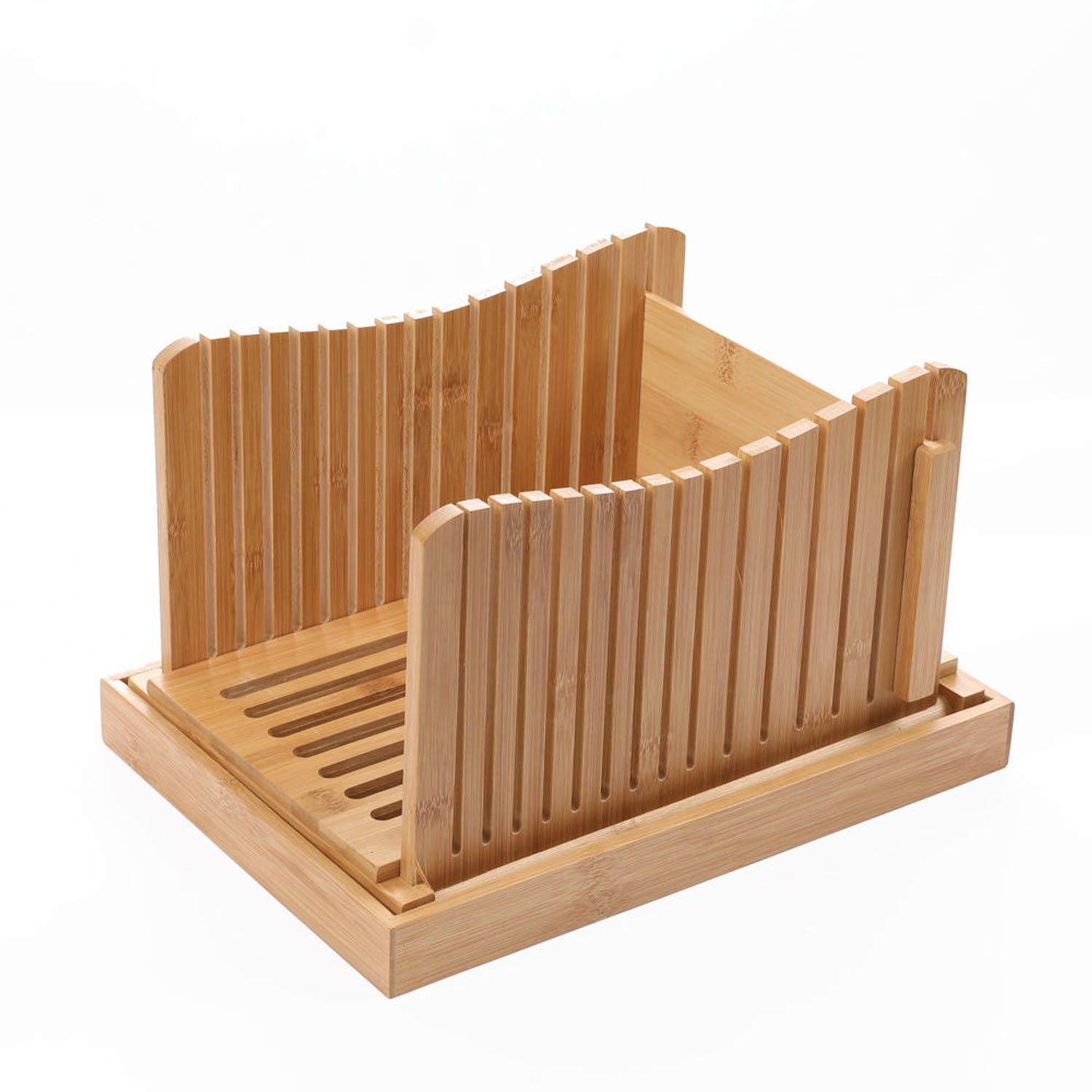 Decopatent Decopatent® Broodsnijder bamboe - hulpmiddel voor brood snijden - broodplank - kruimelvanger