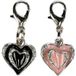 Flamingo Medaillon Hart Eef - 2 stuks