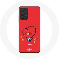Maniacase Etui voor Samsung Galaxy A32 5G BTS Bangtan Boys BT21 Cooky Rode Achtergrond