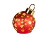 Decoris Draaiende kerstbal d14h18 rood