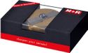 M+R taille-crayon double, en laiton, rond, en coffret cadeau