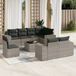 Maison Exclusive - Ensemble de meubles de jardin 9 pièces avec canapé et coussins, gris, en polyrotin