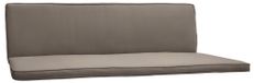 Beautissu Loft HS fauteuil coussin, 180x50cm, taupe, set de 2, adapté pour 3 personnes