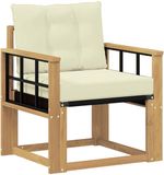 vidaXL Buitensofa Massief Acaciahout en Textilene Wit