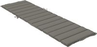 vidaXL Ligbedkussen 200x60x4 cm stof gemêleerd donkergrijs