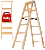 KADAX Houten ladder, 6 treden
