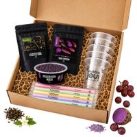BubbleJoy Bubble Tea Set mit Jasmintee, Taro, Popping Boba, wiederverwendbar. DIY-Set für Milchtee