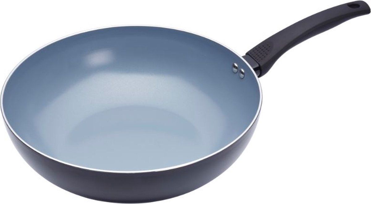 Masterclass Wokpan - 29,5 cm - Aluminium/RVS - Grijs/Zwart