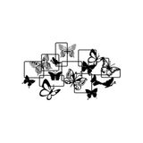Stijlvol zwart decoratief metalen wandaccessoire, 50 x 29 cm, 100% metaal (1,5 mm dik), eenvoudige wandmontage, perfect voor moderne woondecoratie