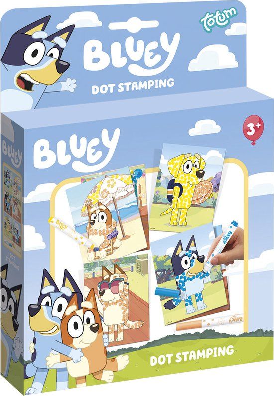 Totum Bluey Stempel en Kleurboek - Creatief Speelgoed - 3 Stempelstiften - 3+ jaar