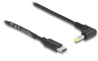 Delock USB-C - DC plug haaks kabel | 4,0 x 1,7mm | max. 5V/2A (10W) | zwart | 1,5 meter