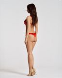 Obsessive - Aliosa Lingerie set - 2XL/3XL - Rood