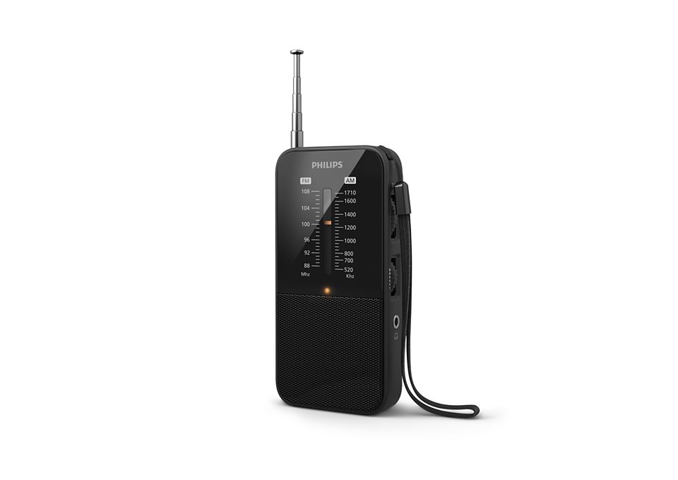 Philips TAR1509/00 Portable Analog Radio - Black