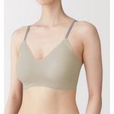 Bralette sans armature côtelée et douce pour femme