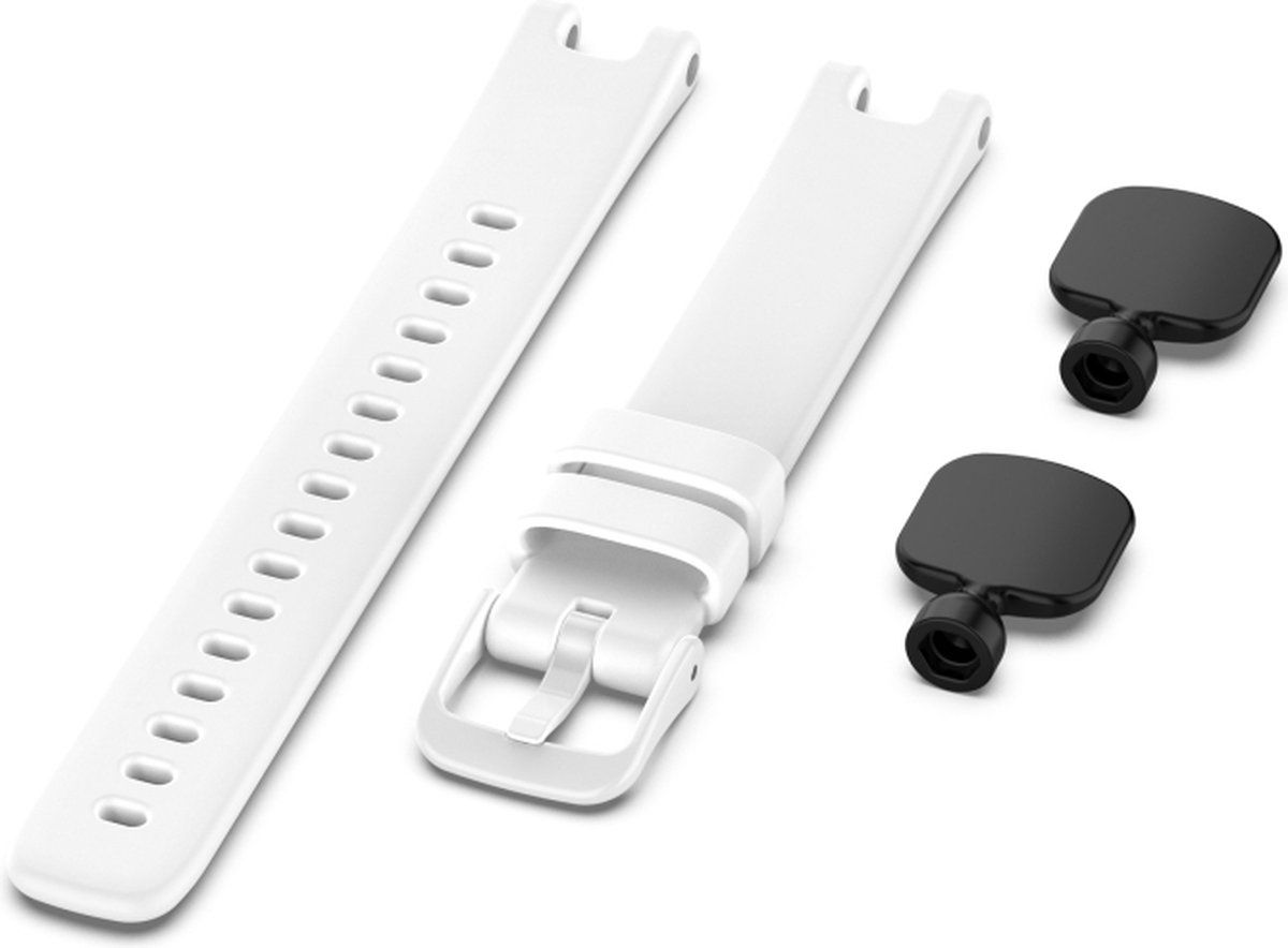Intercella Siliconen bandje - geschikt voor Garmin Lily - wit