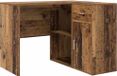 Bureau d'angle avec tiroir avec étagère Bois vieilli 102 x 88 x 75 cm