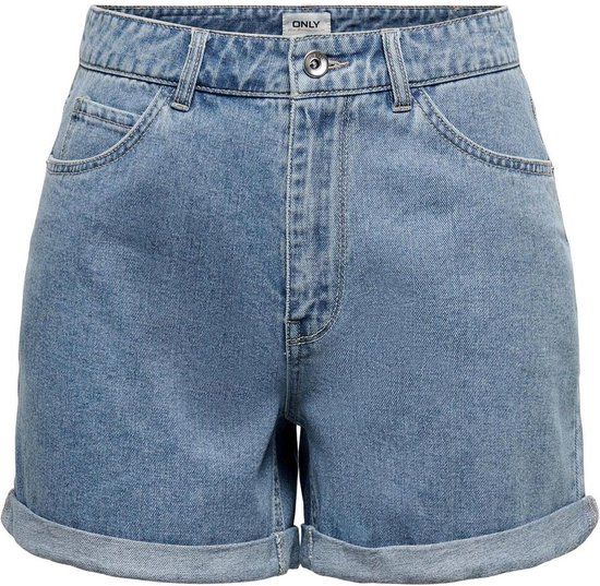 ONLY ONLVEGA HW MOM DNM SHORTS NOOS Women's Shorts - Light Blue - Size XL