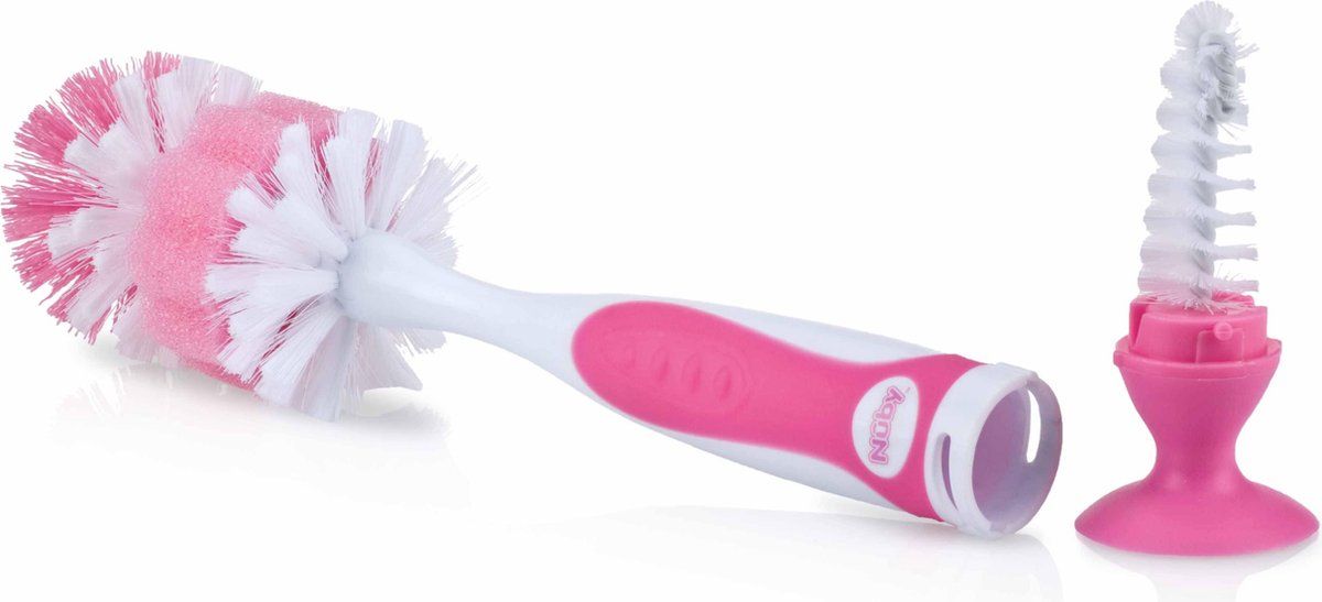 Nuby Flessenborstel en Speenborstel 26 cm Roze