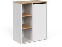 Vicco Viktor Badkamerkast – 68 x 88.2 cm met open schappen en wasmand Wit/Kunstnijverheid