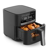 OKYUK Heteluchtfriteuse, 6 liter, met kijkvenster, 1200 W