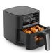 OKYUK Heteluchtfriteuse, 6 liter, met kijkvenster, 1200 W