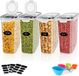Set de pots de stockage sans marque, boîte de rangement de cuisine 4 pièces, récipients hermétiques en plastique avec couvercle, récipient à céréales sans BPA, pots de stockage pour céréales/riz/farine/noix