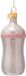 Vondels Glazen Kerstbal - Babyfles 10cm Wit, Roze