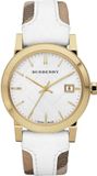 Burberry BU9110 Leren Horlogeband Wit