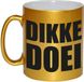 Bellatio Decorations Dikke doei afscheids cadeau mok - goud - 300 ml keramiek