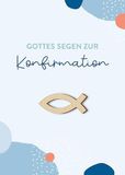 Gottes Segen zur Konfirmation: Faltkarte mit Holzapplikation