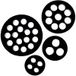 LAPP 53350870 SKINTOP DIX-M 50870 Insert d'étanchéité multiple M50 8 x 7 mm Caoutchouc nitrile-butadiène Noir (RAL 9005) 10 pièce(s)